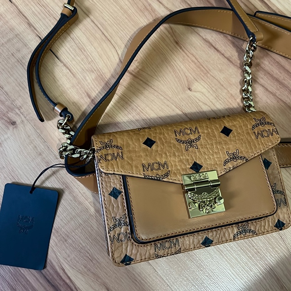 MCM belt bag and cross body bag in one